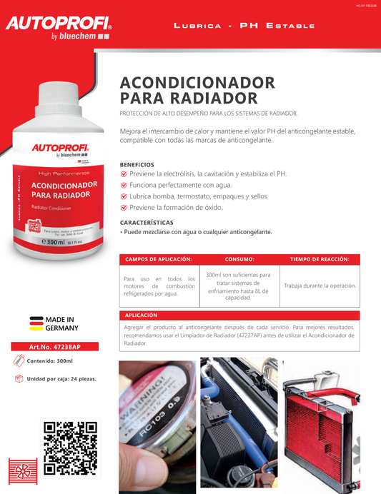 Acondicionador para Radiador ( estabilizador de PH & anti electrólisis)