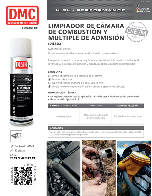 Limpiador Cámara Combustión y Multiple Admisión (Diesel)