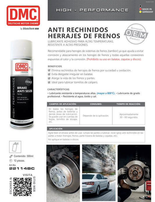 Grasa en Spray Alta Temperatura