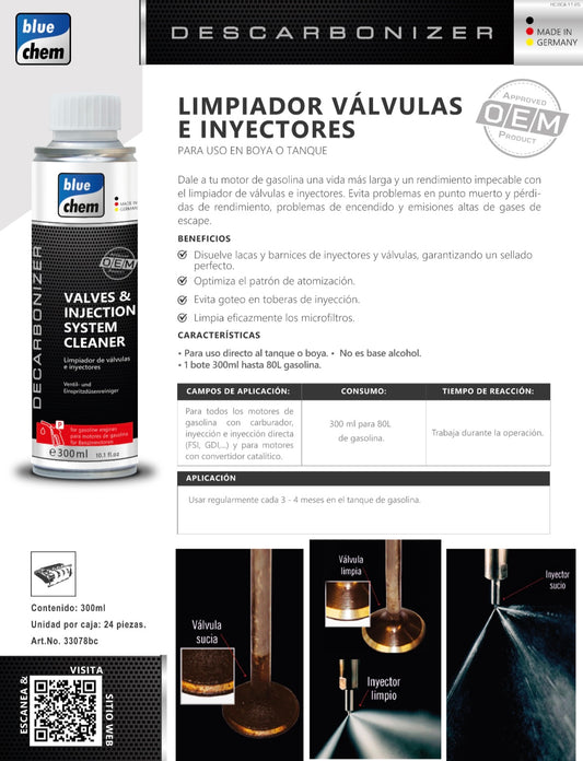 Limpiador Válvulas e Inyectores (para boya o tanque)