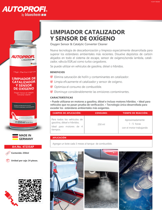 Limpiador Catalizador y Sensor de Oxígeno