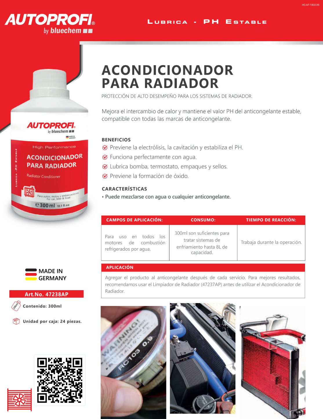 Acondicionador para Radiador ( estabilizador de PH & anti electrólisis)
