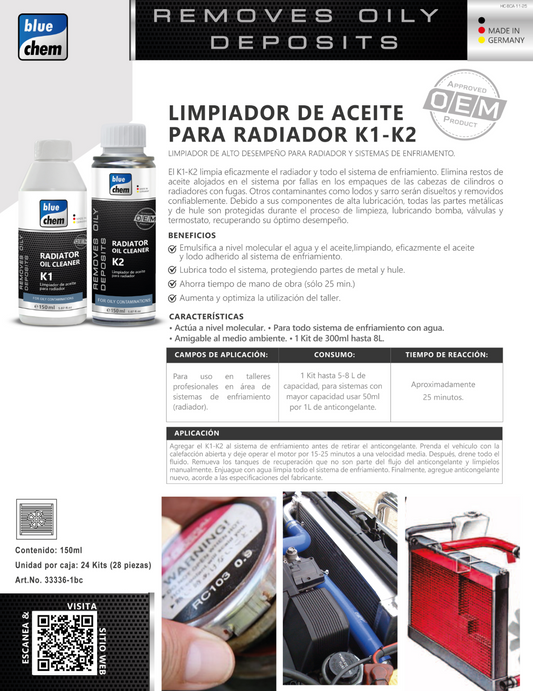 Limpiador de Aceite para Radiador