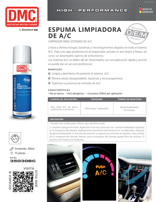 Espuma Limpiadora de Aire Acondicionado