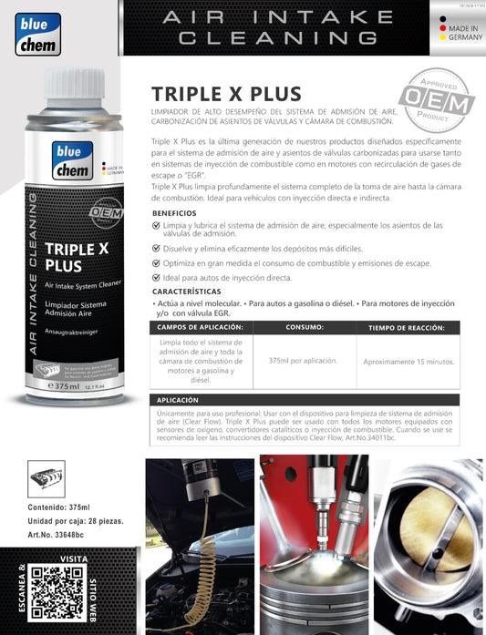 Limpiador de Sistema y Válvula de Admisión Triple X Plus